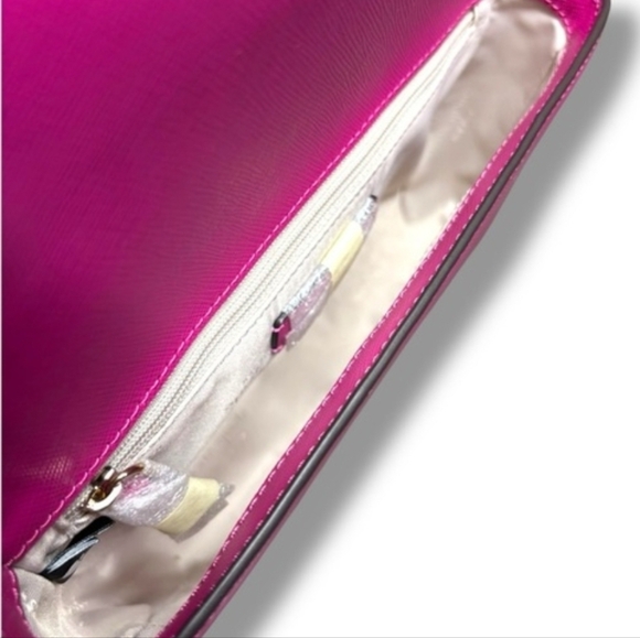 Kate Spade Sadie Envelope Saffiano Leather Crossbody ~ Candied Plum Pink (NWT) - Picture 4 of 5